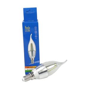 LÂMPADA LED TIPO VELA | SOQUETE E14 | POTÊNCIA 5W | LUZ BRANCO FRIO 6500K| BIVOLT | PROTEÇÃO TRANSPARENTE EM PLÁSTICO