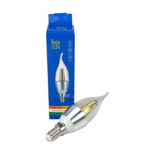 LÂMPADA LED TIPO VELA | SOQUETE E14 | POTÊNCIA 5W | LUZ BRANCO QUENTE 3000K| BIVOLT | PROTEÇÃO TRANSPARENTE EM PLÁSTICO