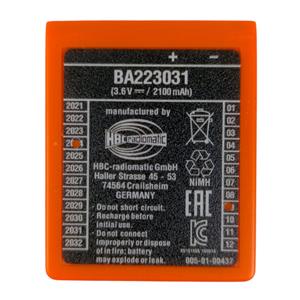 BATERIA HBC RADIOMATIC BA223031 3,6V 2100MAH NIMH ORIGINAL PARA RÁDIO CONTROLE INDUSTRIAL