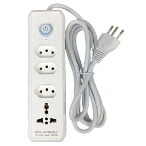 FILTRO DE LINHA BIVOLT 10A 2500W COM 4 TOMADAS E INTERRUPTOR - CABO 1,80M