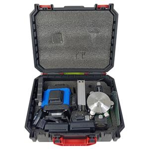 NÍVEL A LASER 4D 16 LINHAS 360° AUTONIVELANTE 25M IP54 RECARREGÁVEL COM CONTROLE REMOTO BASE E SUPORTE