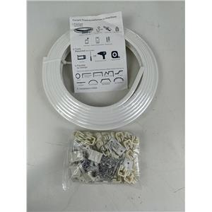 TRILHO FLEXÍVEL PARA CORTINA DE TETO COM ROLDANAS GANCHOS SUPORTES E KIT DE INSTALAÇÃO - 5 METROS