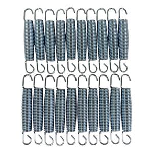 KIT 20 MOLAS PARA CAMA ELÁSTICA 14 CM COM GANCHOS NAS PONTAS PARA REPOSIÇÃO EM TRAMPOLIM