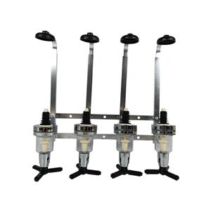 DISPENSADOR DOSADOR DE BEBIDAS COM SUPORTE DE PAREDE PARA 4 GARRAFAS BAR